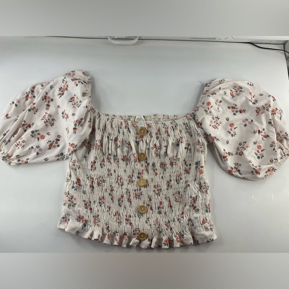 White floral blouse